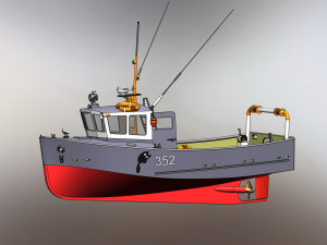 8 meter fishing boat 3D Model