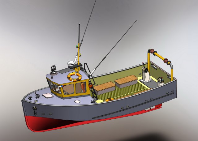 8 meter fishing boat 3D Model in Boats 3DExport