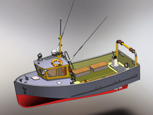 8 meter fishing boat 3D Model