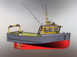 8 meter fishing boat 3D Model