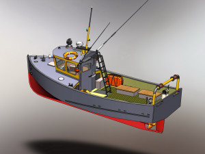 8 meter fishing boat 3D Model