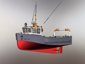 8 meter fishing boat 3D Model