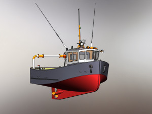 8 meter fishing boat 3D Model