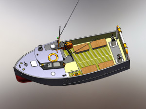8 meter fishing boat 3D Model