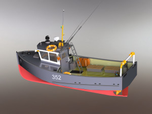 8 meter fishing boat 3D Model