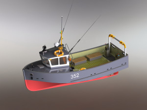 8 meter fishing boat 3D Model