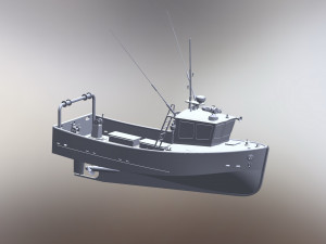 8 meter fishing boat 3D Model