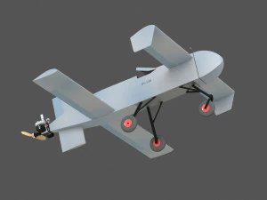 Drone de ataque ucraniano UAV-kamikaze AQ400 Scythe Modelo 3D