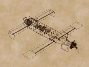 Drone de ataque ucraniano UAV-kamikaze AQ400 Scythe Modelo 3D