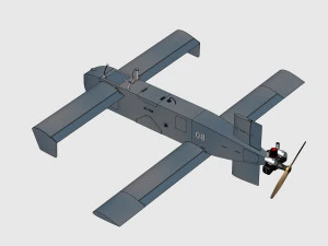 Drone de ataque ucraniano UAV-kamikaze AQ400 Scythe Modelo 3D