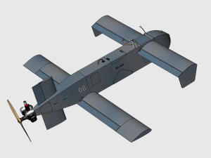 Drone de ataque ucraniano UAV-kamikaze AQ400 Scythe Modelo 3D