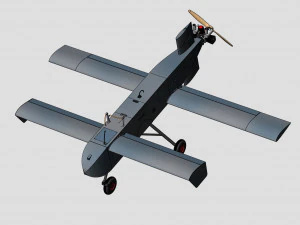 Drone de ataque ucraniano UAV-kamikaze AQ400 Scythe Modelo 3D