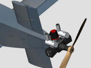 Drone de ataque ucraniano UAV-kamikaze AQ400 Scythe Modelo 3D