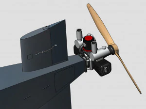 Drone de ataque ucraniano UAV-kamikaze AQ400 Scythe Modelo 3D