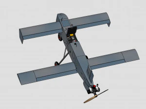 Drone de ataque ucraniano UAV-kamikaze AQ400 Scythe Modelo 3D