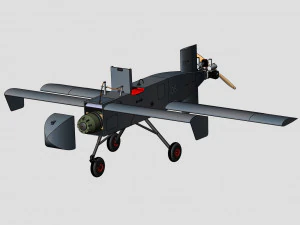 Drone de ataque ucraniano UAV-kamikaze AQ400 Scythe Modelo 3D