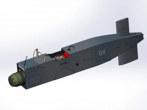 Drone de ataque ucraniano UAV-kamikaze AQ400 Scythe Modelo 3D