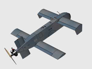 Ukrainian attack drone UAV-kamikaze AQ400 Scythe 3D Модель