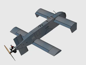 Drone de ataque ucraniano UAV-kamikaze AQ400 Scythe Modelo 3D