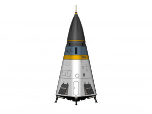 American experimental rocket Delta Clipper-X Modello 3D