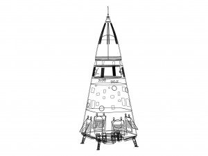 American experimental rocket Delta Clipper-X Modello 3D