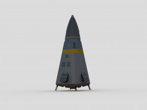 American experimental rocket Delta Clipper-X Modello 3D