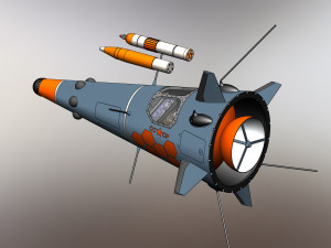 Of the Soviet USSR space fighter Cone 3D Model