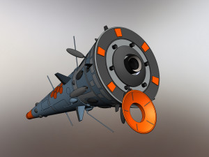 Of the Soviet USSR space fighter Cone 3D Model
