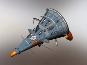 Of the Soviet USSR space fighter Cone 3D Model