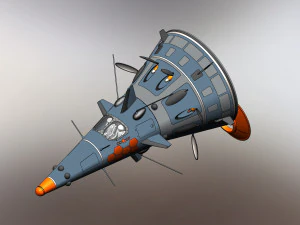 Of the Soviet USSR space fighter Cone 3D Model