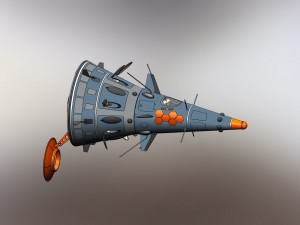 Of the Soviet USSR space fighter Cone 3D Model