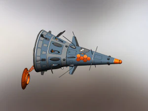 Of the Soviet USSR space fighter Cone 3D Model