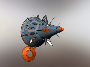 Of the Soviet USSR space fighter Cone 3D Model