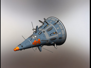 Of the Soviet USSR space fighter Cone 3D Model