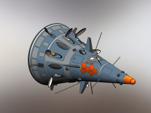 Of the Soviet USSR space fighter Cone 3D Model