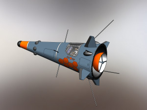 Of the Soviet USSR space fighter Cone 3D Model