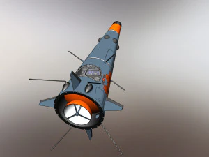 Of the Soviet USSR space fighter Cone 3D Model