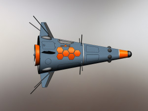 Of the Soviet USSR space fighter Cone 3D Model