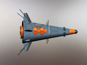 Of the Soviet USSR space fighter Cone 3D Model