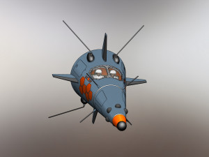 Of the Soviet USSR space fighter Cone 3D Model