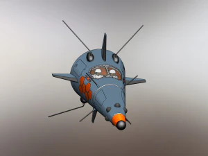 Of the Soviet USSR space fighter Cone 3D Model