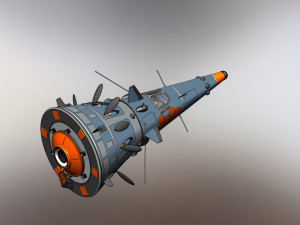 Of the Soviet USSR space fighter Cone 3D Model