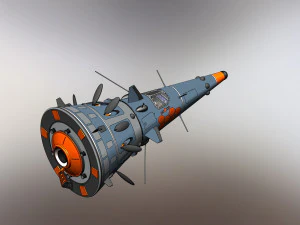 Of the Soviet USSR space fighter Cone 3D Model