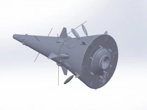Of the Soviet USSR space fighter Cone 3D Model