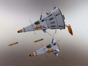 Of the Soviet USSR space fighter Cone 3D Model