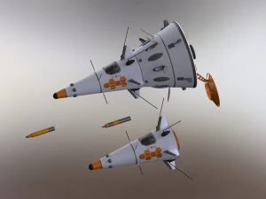 Of the Soviet USSR space fighter Cone 3D Model