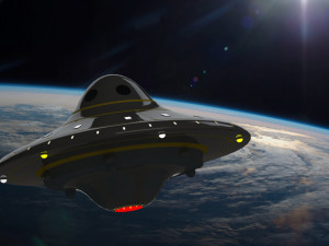 of a realistic UFO 3D Model