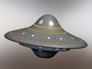 of a realistic UFO 3D-Modell
