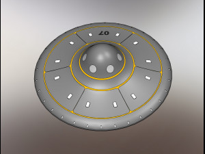 of a realistic UFO 3D-Modell