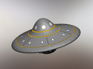 of a realistic UFO 3D-Modell